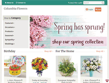 Tablet Screenshot of columbiaflowers.net
